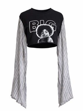 Notorious BIG. Flowy sleeve shirt. Medium. Boutique. The Remix Collection.